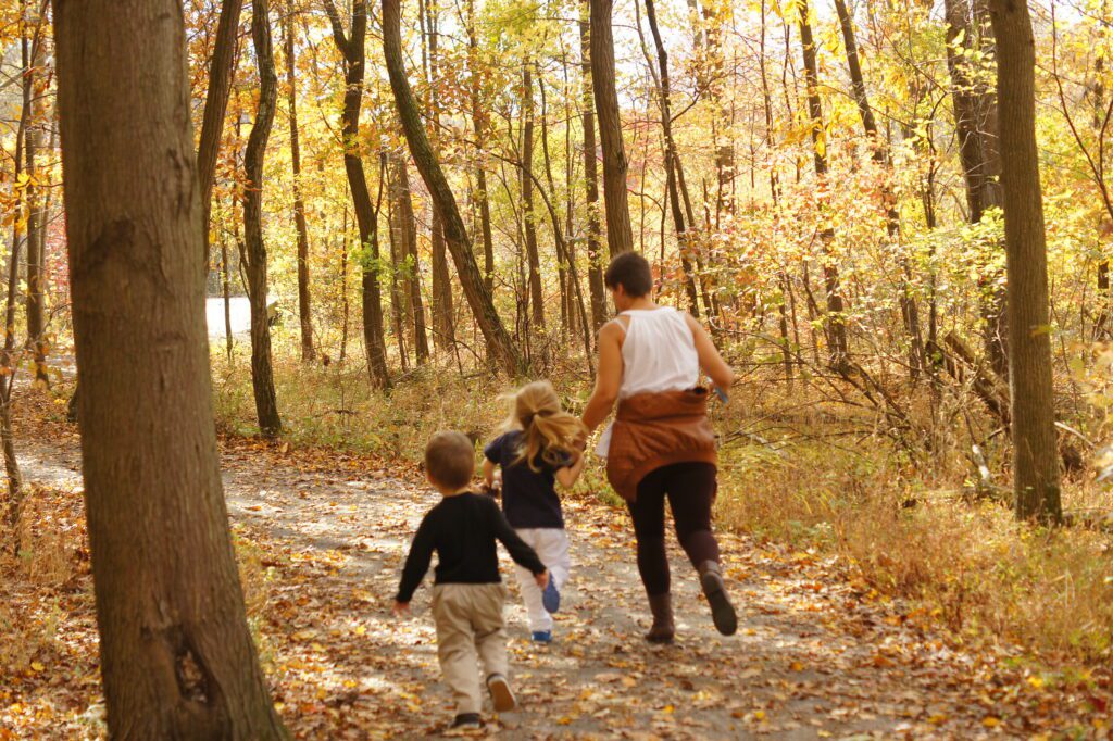 Family enjoying the nature